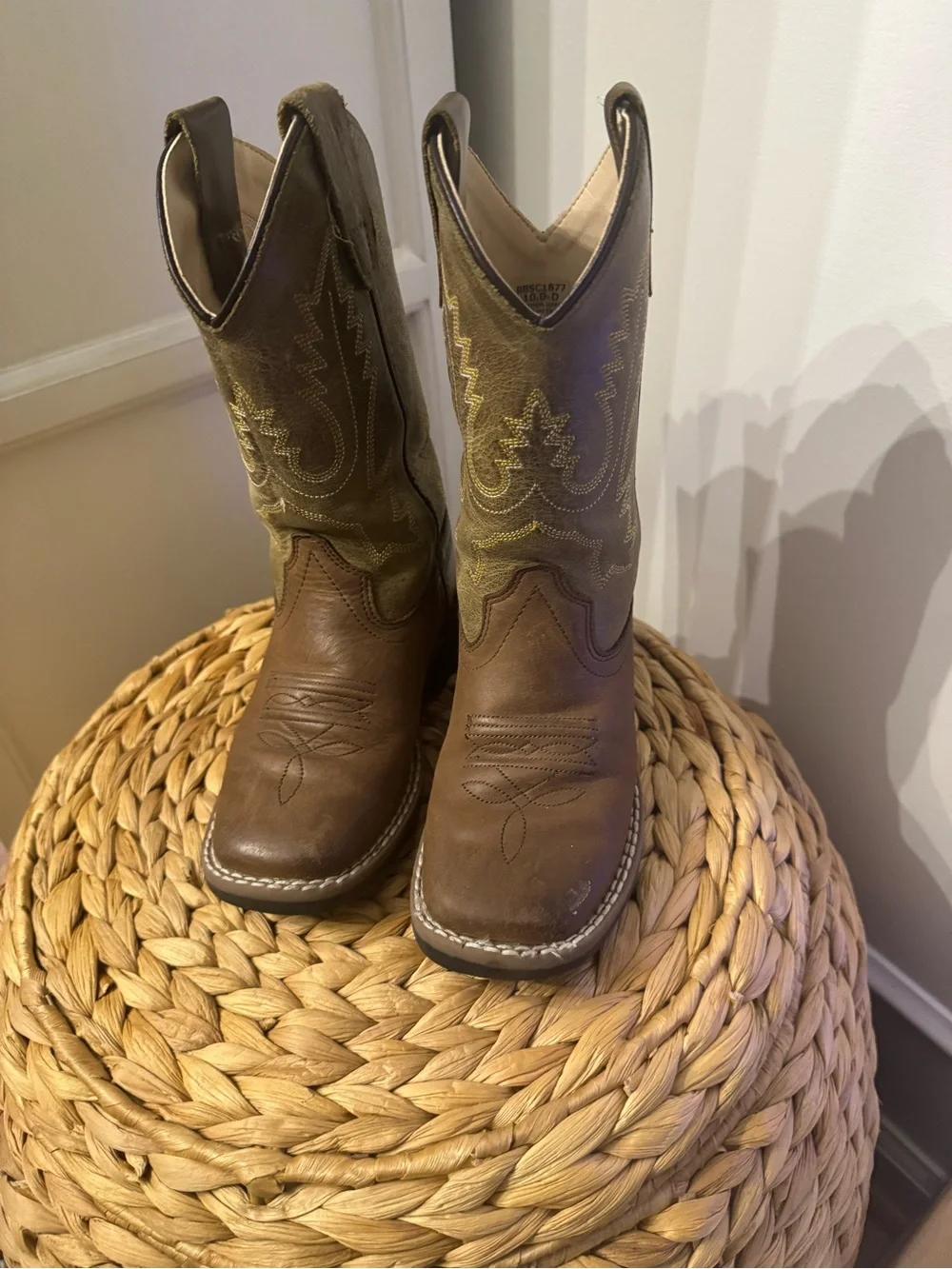 Kids Brown Western Cowboy Boots - Classic Embroidered Pull-On